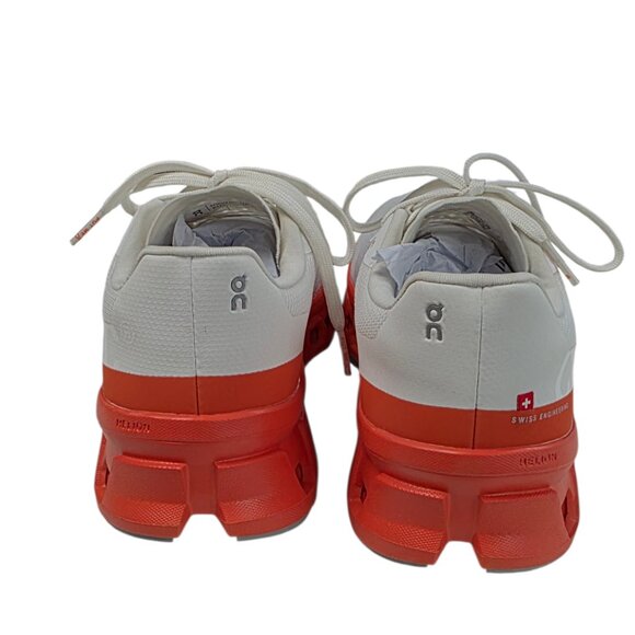 ON Cloudmonster Sneakers, White/Flame, Lifestyle, Athletic, Women's Size 10 - Picture 11 of 13